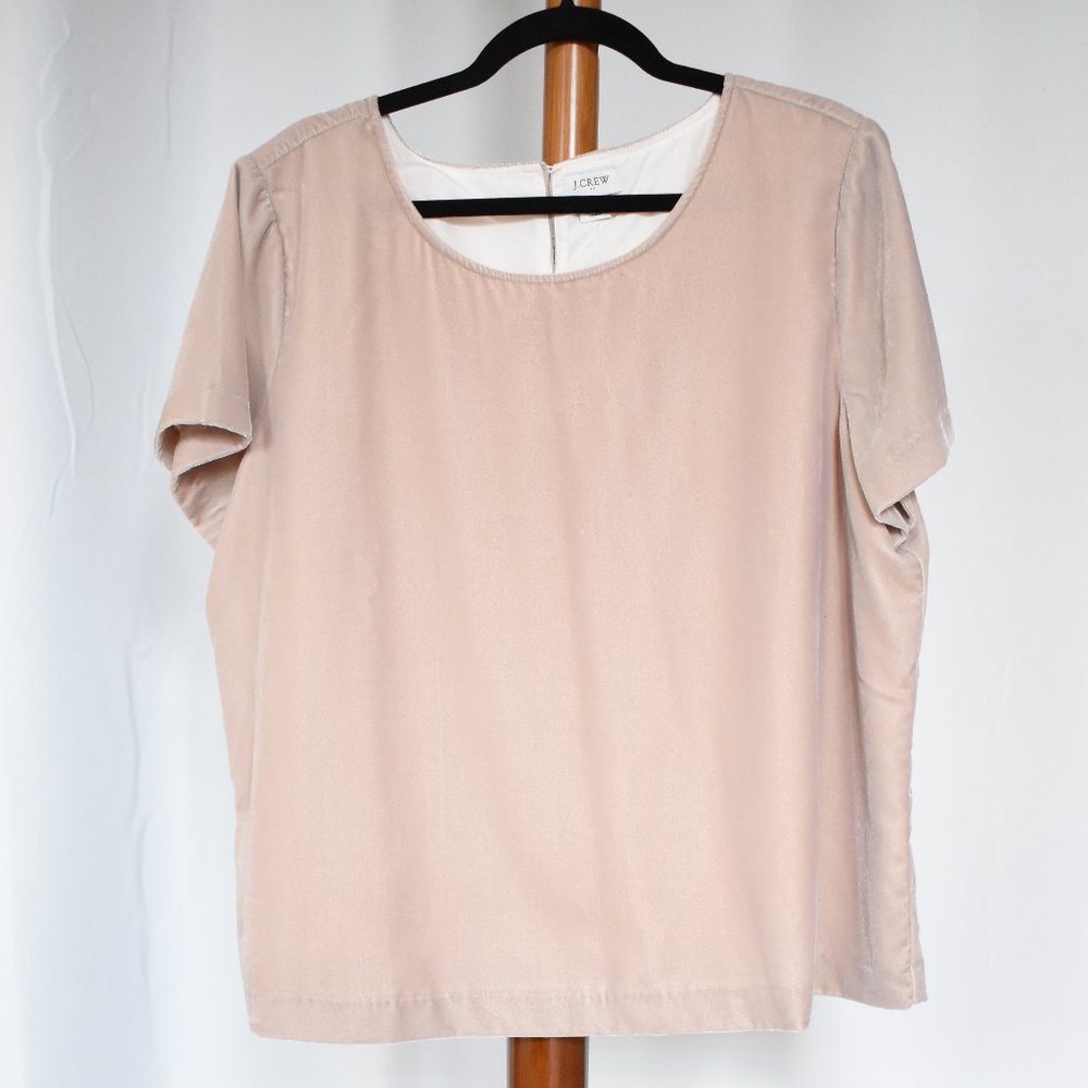 Velvet Blouse Light Pastel Pink
